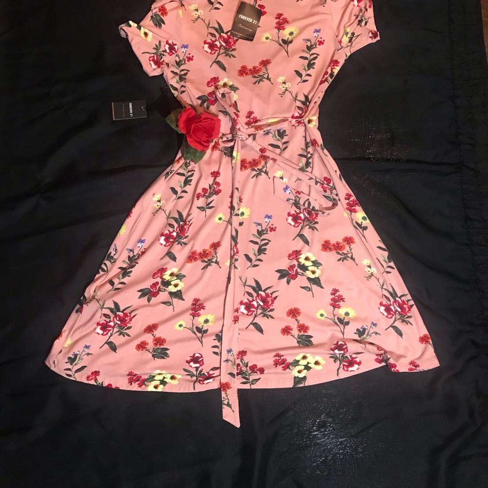 pink dress, with roses - Picture 7 of 8